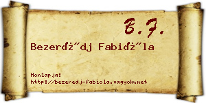 Bezerédj Fabióla névjegykártya